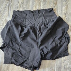 Black High-Waisted Athletic Shorts